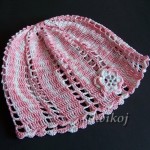 Czapeczka - melanż różowy