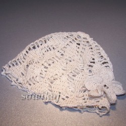 Czapeczka ecru 40cm